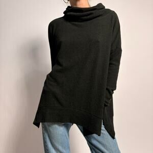 Sweet Romeo Black Cowl Neck Sweater - Oversized, Size Medium